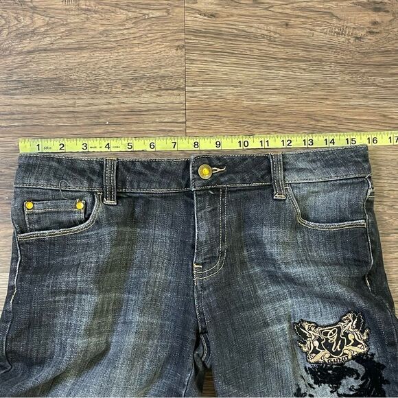 Vintage G-Unit Bootleg Jeans Faded Gray Wash Size 7 - Picture 9 of 13